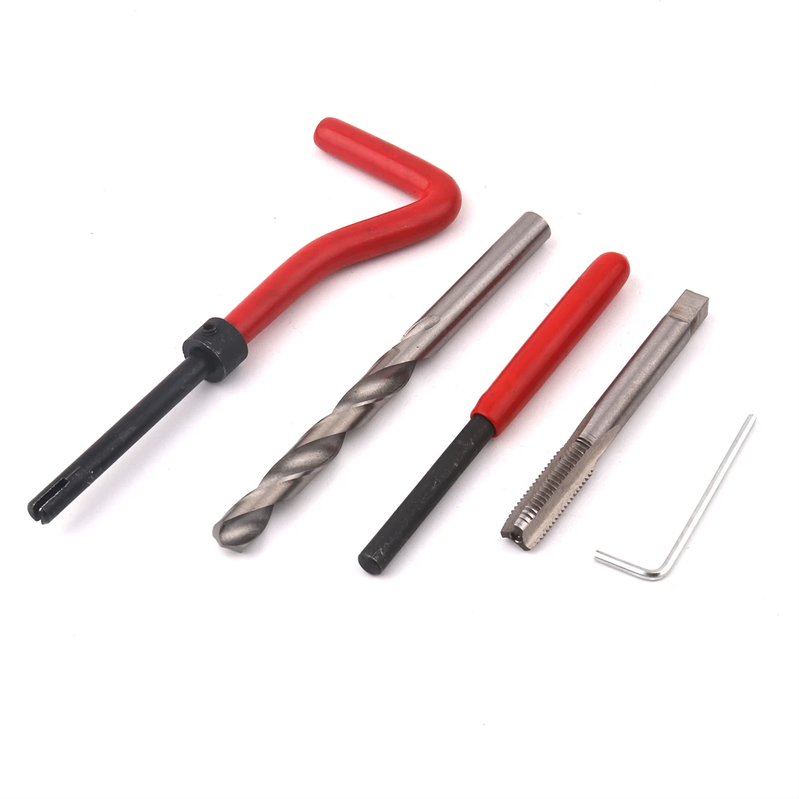 25pcs Thread Repair Tool Kit M5/M6/M8/M10/M12 for Restoring Damaged Threads Spanner Wrench Thread Repair Bit Kit