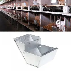 Rabbit Hutch Trough Feeder Easy To Install Durable Animal Food Bowl Drinker Food Bowl Equipment Tool For Farming Animals