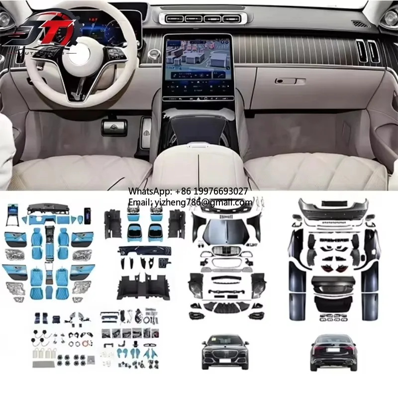 JT Ortuner New One Set Full Body Kit W221 Upgrade W223 for Benz S-Class for maybach Interior Exterior Bumper PP Self-ad