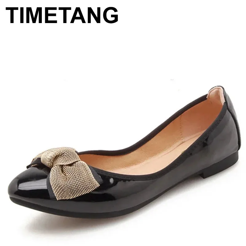 

2025 Soft double layer bowtie pointed toe egg roller shoes women without lace leather moccasins non-slip shoes