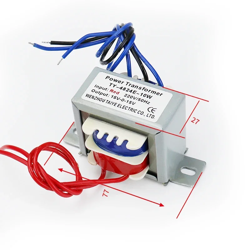 Autotransfor 10W/VA transformator mocy AC220V do 6V 9V 15V 24V EI AC380V do AC24V elektroniczny transformator napięcia