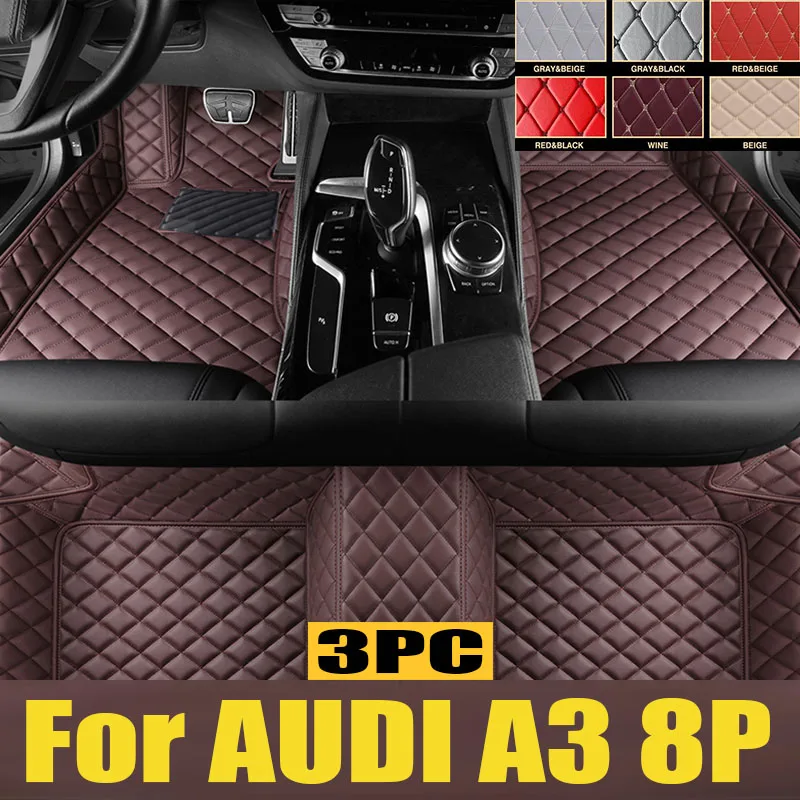 Car floor mats for AUDI A3 8P sportback 2008 2009 2010 2012 2013 Custom auto foot Pads automobile carpet cover