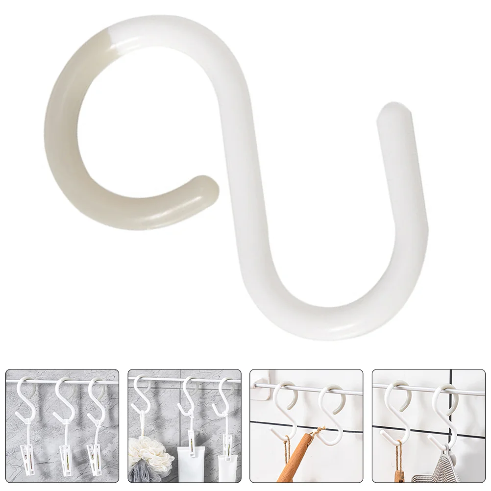 

12 Pcs Hook up Closet Coat Plastic Hooks Hanging Holder Multi-functional Hangers Utensil