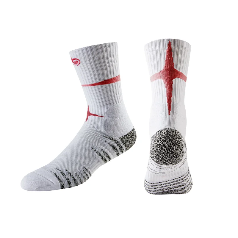 Towel Bottom Basketball Socks for Men Women Non Slip Ankle Support Long Tube Breathable Football Socks Unisex