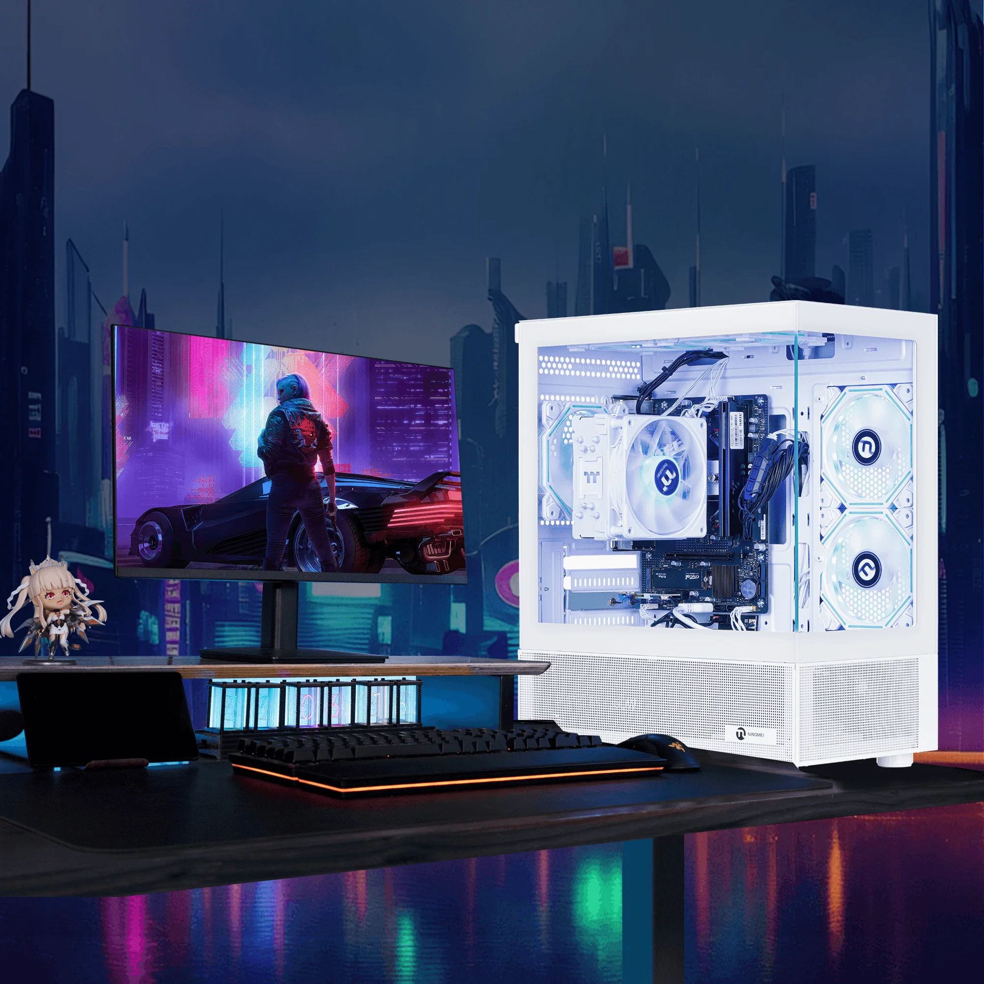 PC para Juegos Ningmei Lumishore, AMD Ryzen 7 5700G, 16GB RAM, 1TB SSD, WiFi, Windows 11