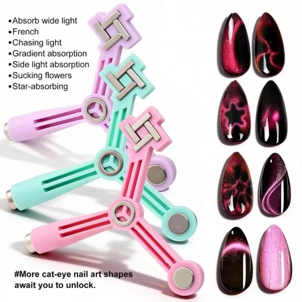 Imagen 5: Lápiz de Arte de Uñas 4 en 1 con Efecto Ojo de Gato, Herramienta de Arte de Uñas de Doble Línea, Imán, Triángulo, Lápiz de Arte de Uñas Decorativo