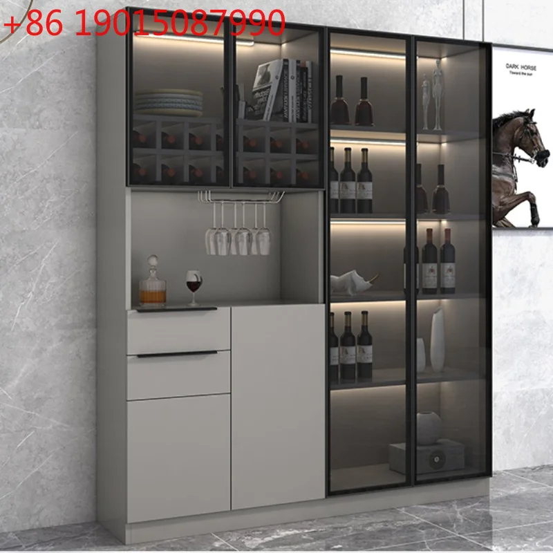 

Wooden Kitchen Wine Cabinets Liquor High Living Room Glass Wine Cabinets Home Wall Wall Cabinet Restaurant Furniture QF50JG