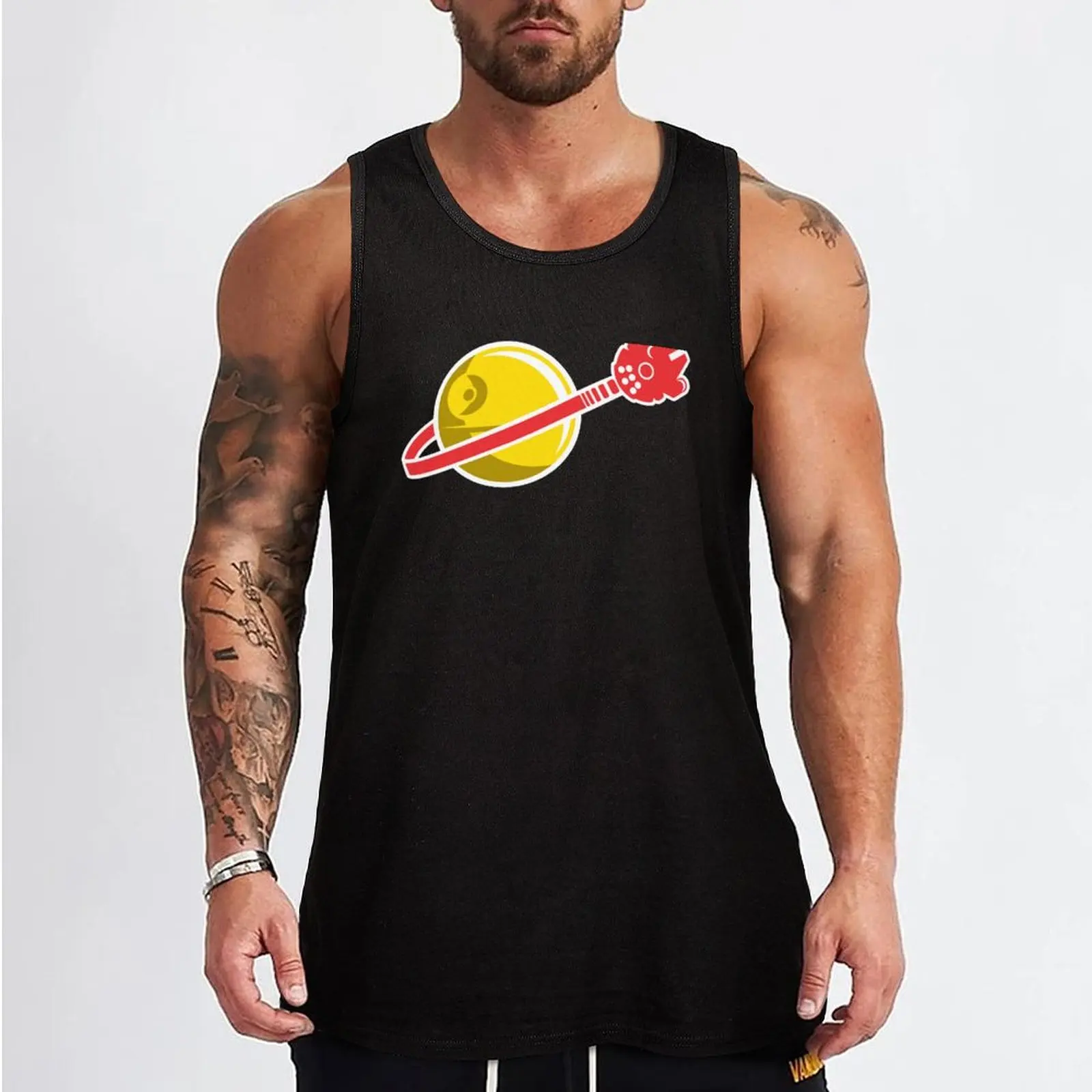 ROTJ - Spin On Classic Space Logo Tank Top summer Men's tops man vest