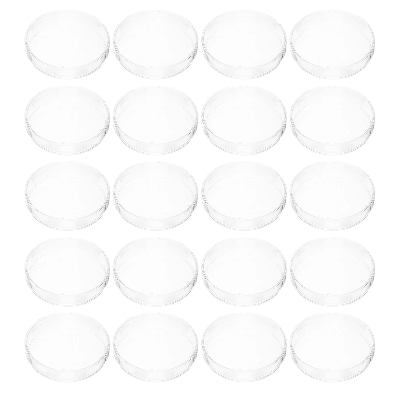 

20 Pcs Plastic Petri Dish Culture Dishes with Lid Glass Cover