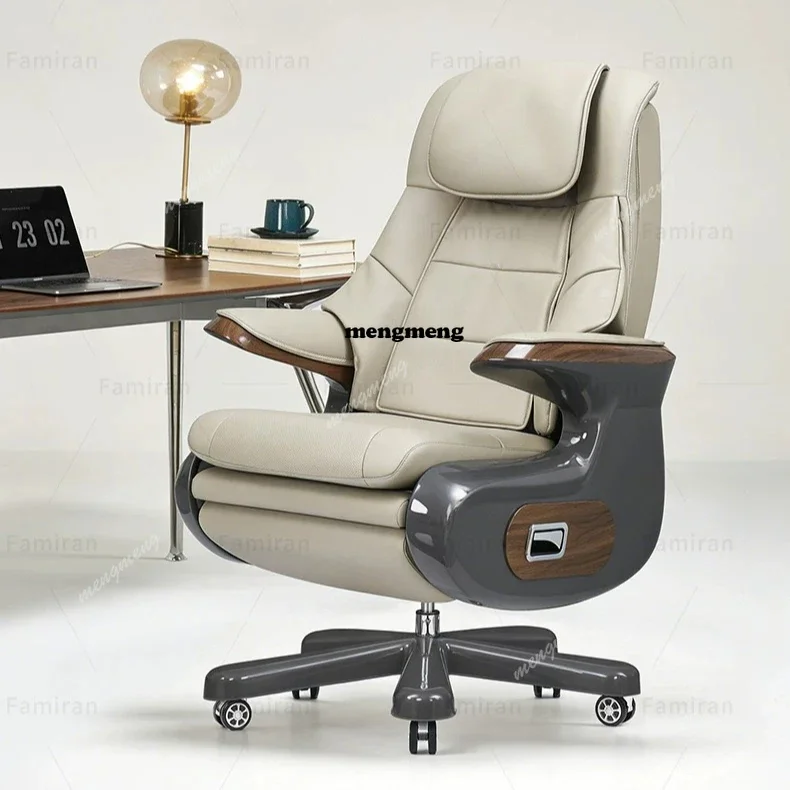 Hot sales Leather electric massage boss chair office ergonomic computer chair sedentary reclining office chair