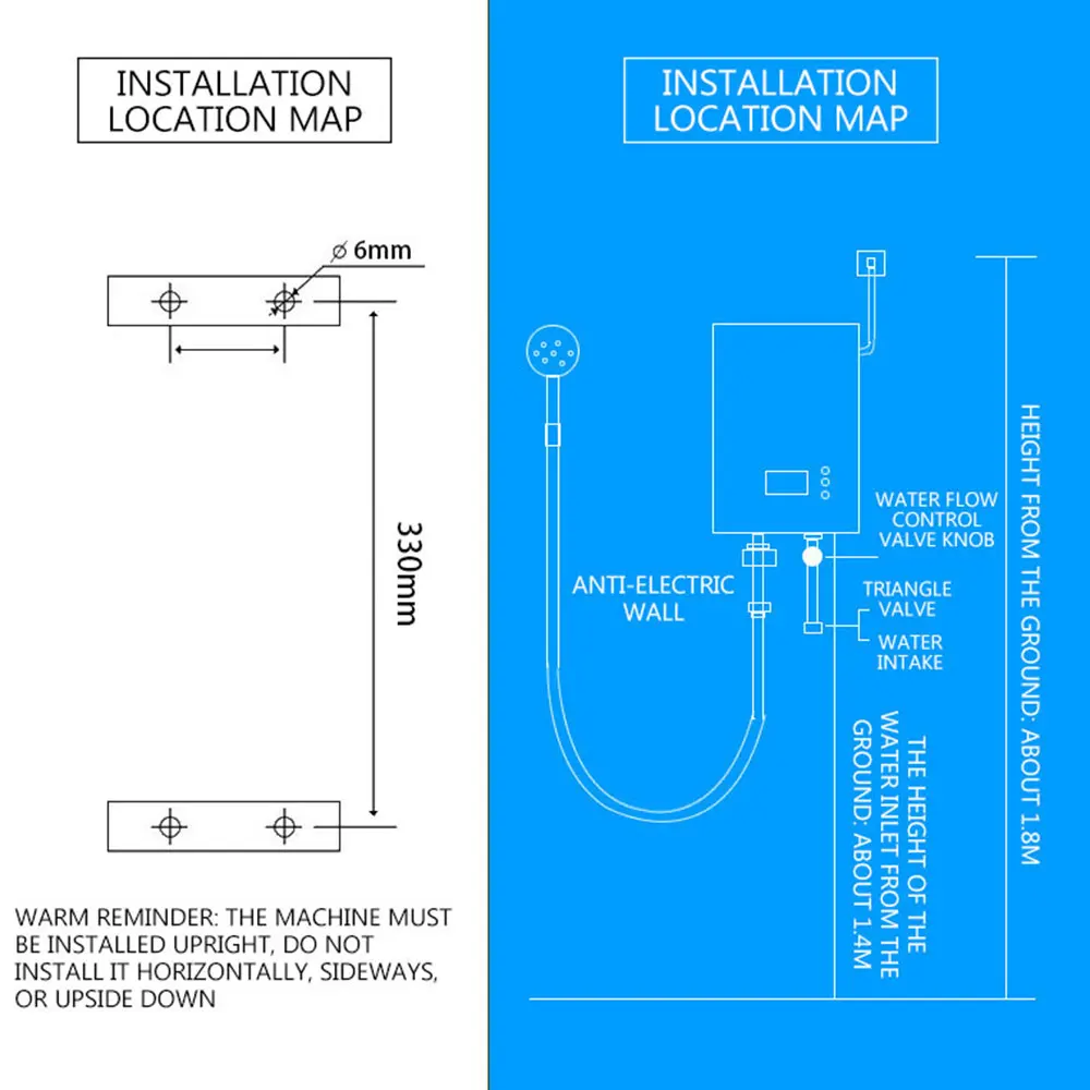سخان مياه كهربي مثبت على الحائط بدون خزان للحمام سخان فوري درجة حرارة ثابتة calentador electrico agua caliente