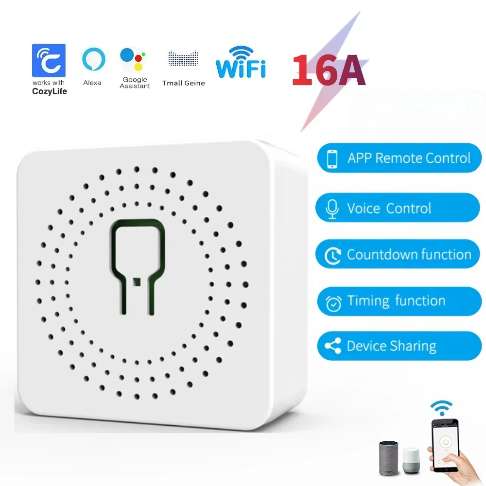 

WiFi Smart Switch APP Remote Alexa Voice Control Smart Home Automation Timer Function for Home Office Electrical Control