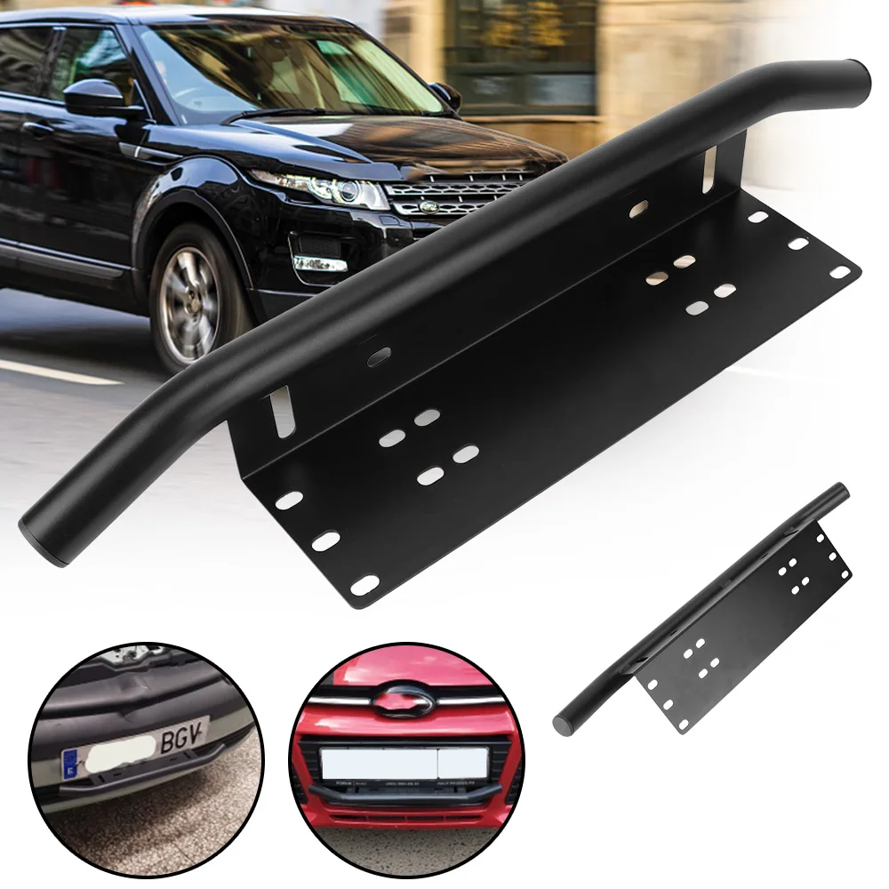 Front Bumper License Plate SUV Lamp Holder Log Light Mount Bracket Off Road LED Light Bar Frame Holder