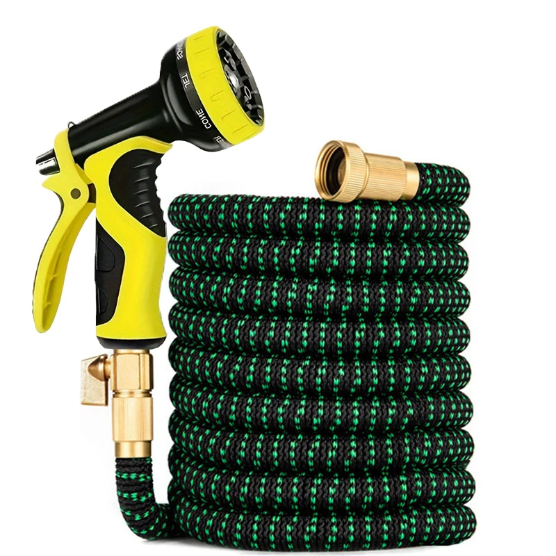 

Expandable Garden Hose with Brass Connector US3/4 TPE Inner Pipe High Pressure Water Gun for Outdoor Home Irrigation 3 Fold