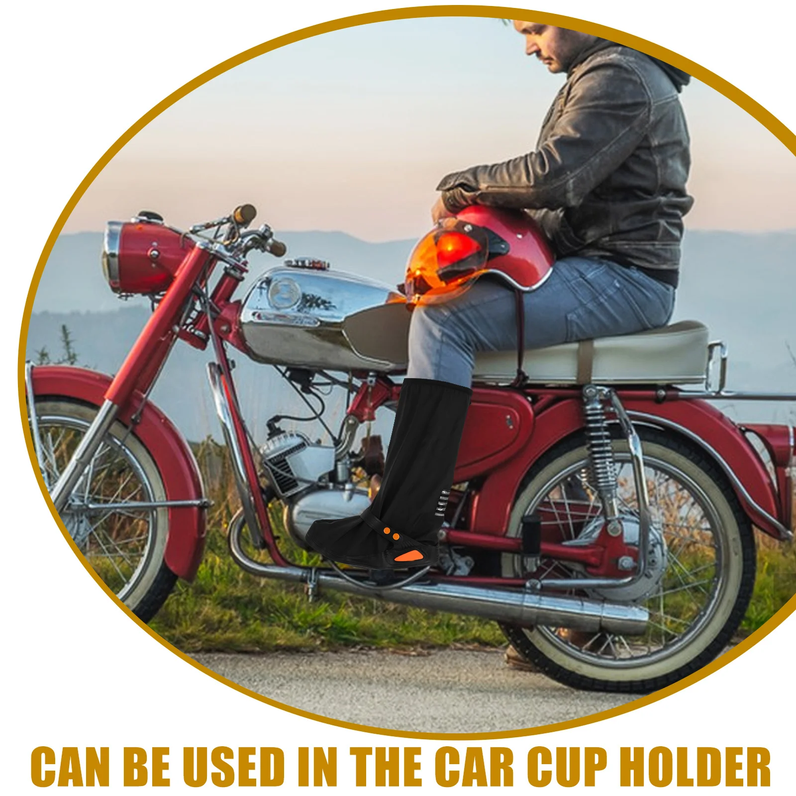 1Pair Thickened Waterproof Shoe Covers Anti Slip Reusable Rain Snow Protection Shoe Rain Covers for Men Women Motorcycle