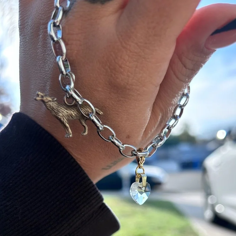 

Браслет Беллы, мерч по мотивам «Сумерек», подарок на выпускной, сувенир Беллы, подарочный набор из нержавеющей стали с Эдвардом и Джейком, подарок по мотивам «Саги Сумерек», подарочный набор с волком.