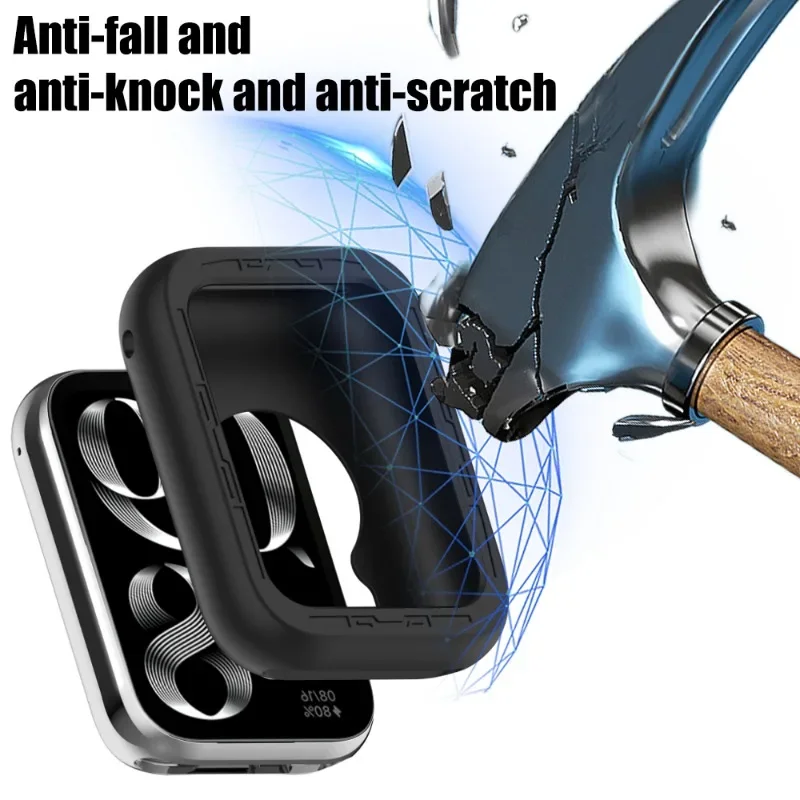 5-1Pcs for Xiaomi Band 8 Pro Protective Case Silicone  Anti-scratch Dust-proof Protector Cover Shell for Miband 8Pro Smart Watch