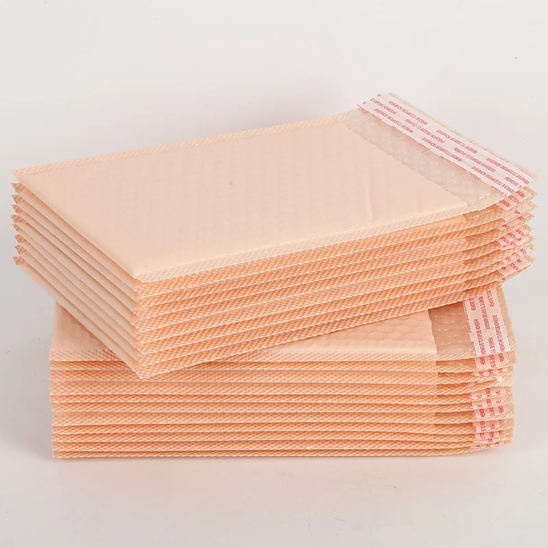 Buste imbottite per buste postali imbottite in polietilene rosa da 5 pezzi Sacchetti in poliestere foderati a bolle d'aria per la spedizione Imballaggio Maile autosigillanti