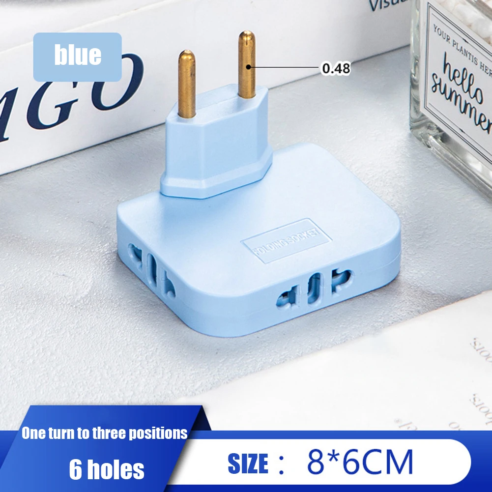 180 Degree Rotation Outlet European AC Power Outlet For Compact Areas 180 Rotation 3 AC Outlets Ultra-thin Design