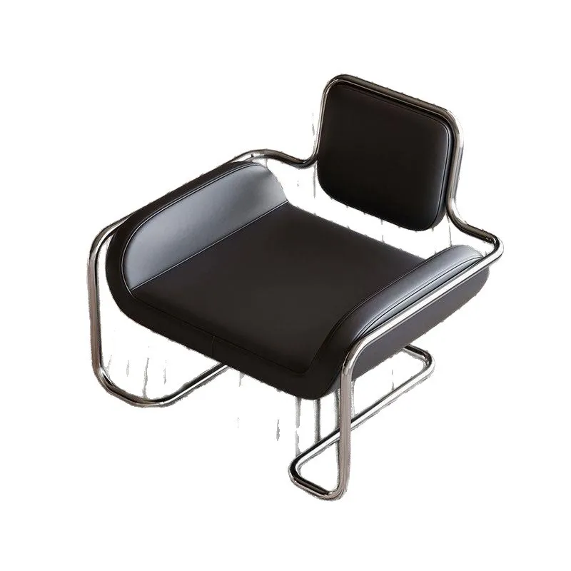

stainless steel special-shaped convex chair light luxury minimalist living room reception leisure single sofa chair