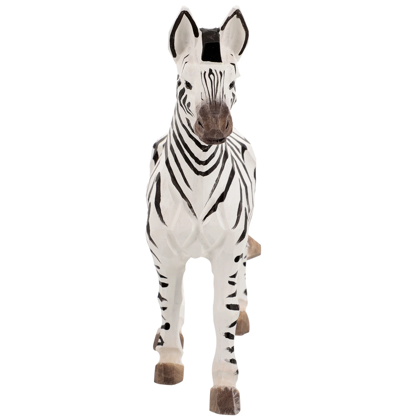 

Wooden Zebra Ornament Creative Table Decoration Portable Lightweight Wood Carving Animal Figure Desk Zebra Adornment