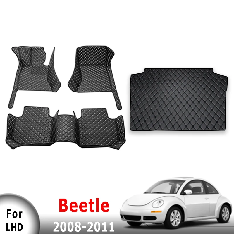 

Автомобильные коврики, коврики в багажник для Volkswagen VW Beetle 2008 2009 2010 2011, автомобильные аксессуары для интерьера, подушечки для ног, водонепроницаемые педали