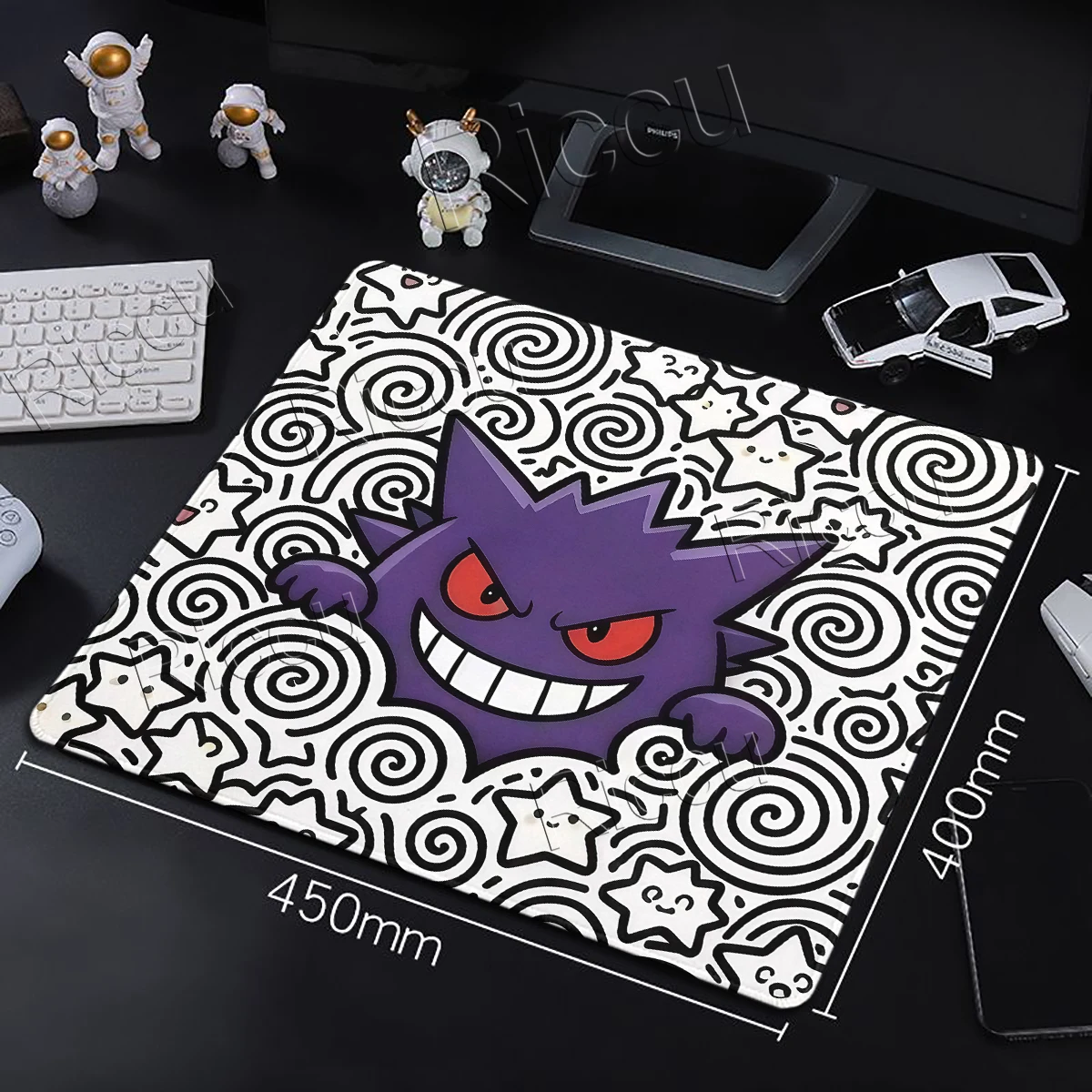 XS Pokemon Gengar Mouse Pad Small Laptop Black Gaming Accessories Desk Mats Japan Anime Computer Keyboard Rug PC Gamer Play Mats