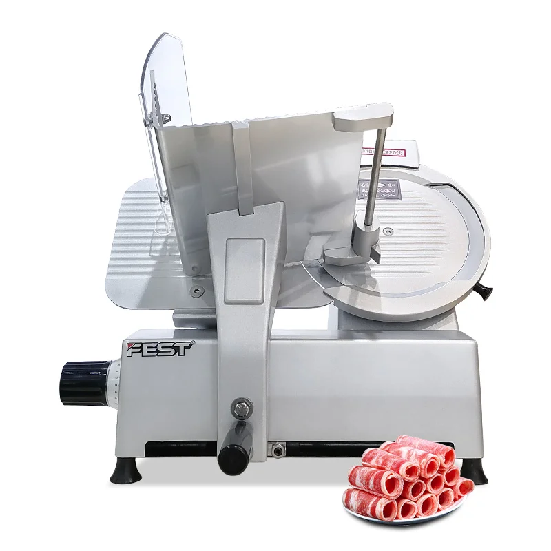 

Промышленная электрическая полуавтоматическая машина для нарезки замороженного мяса (говядина, свинина, ветчина) из нержавеющей стали, 220В, новая.