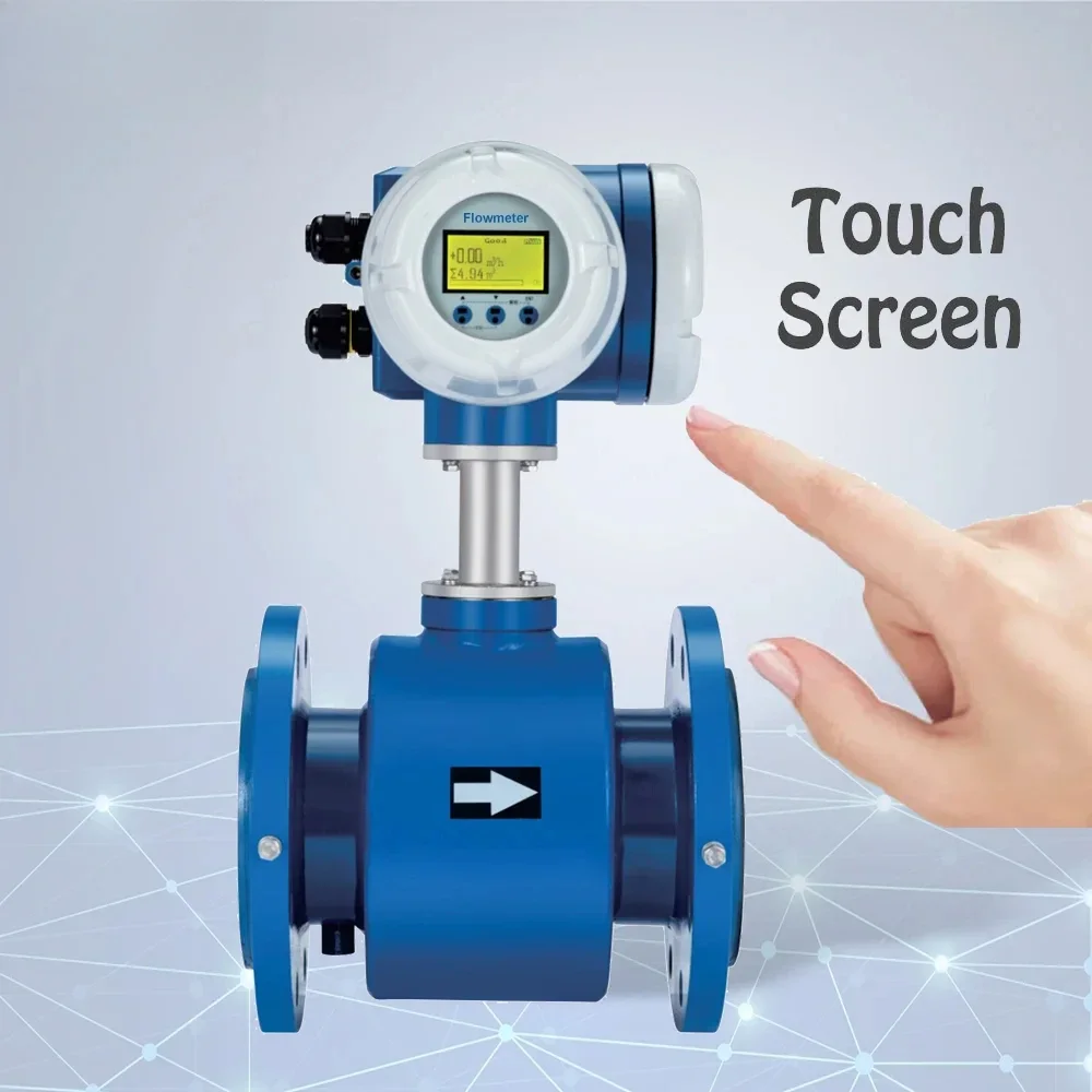Electromagnetic Flowmeter Slurry Converter Sewage Treatment Magnetic Flow Meter for Conductive Liquid