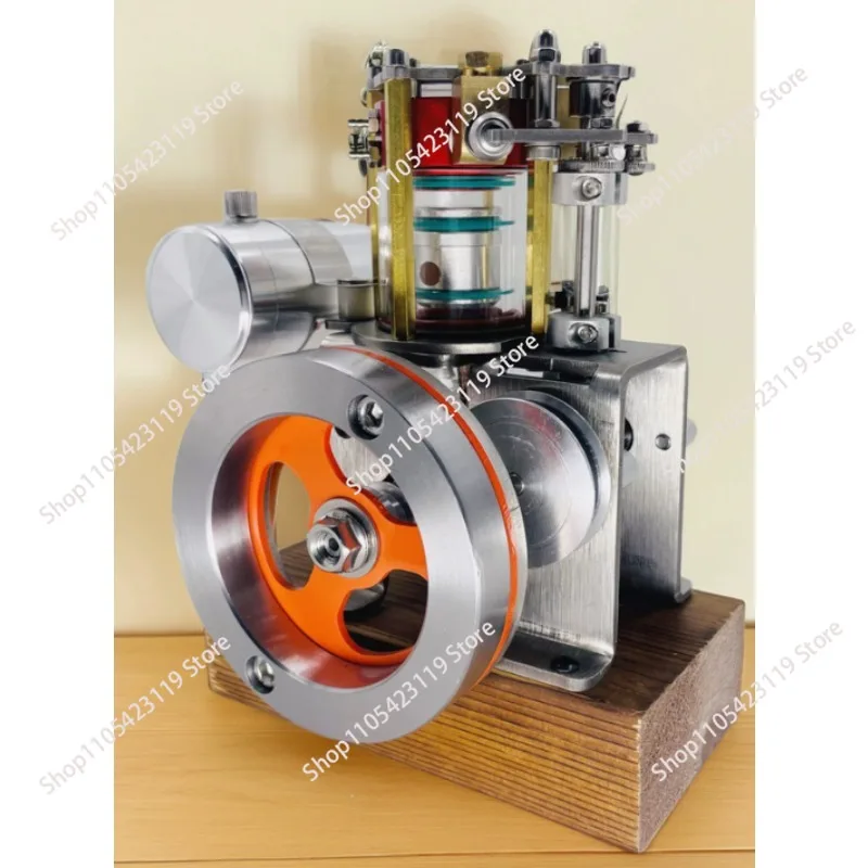 Vertical Water Cooled Engine Model Metal Single Cylinder Four Stroke Internal Combustion Engine DIY Toys Physics Experiment