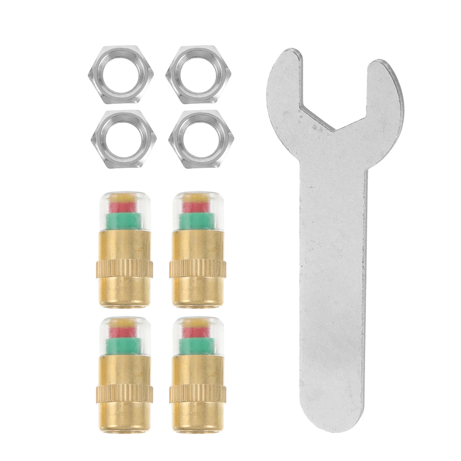 

4 Pcs Tire Pressure Monitor Valve Stems Easy Read Car Caps Visible Sensor Replacement Truck Offroad Fuel Savings Safety