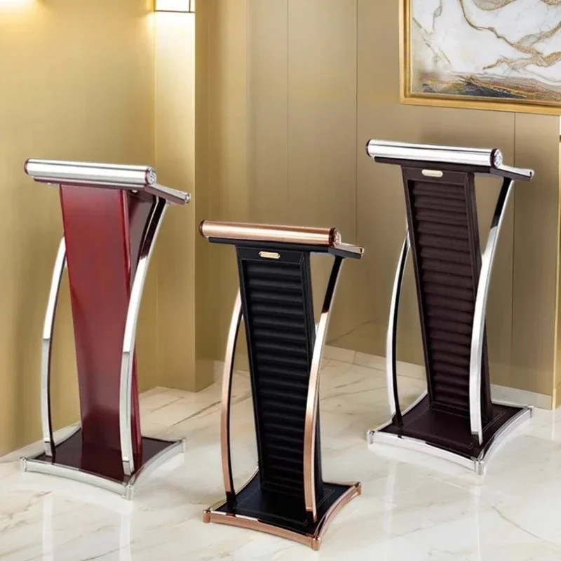 Lecture stand Speech stand Simple and fashionable crescent-shaped British reception Reception restaurant Welcome desk