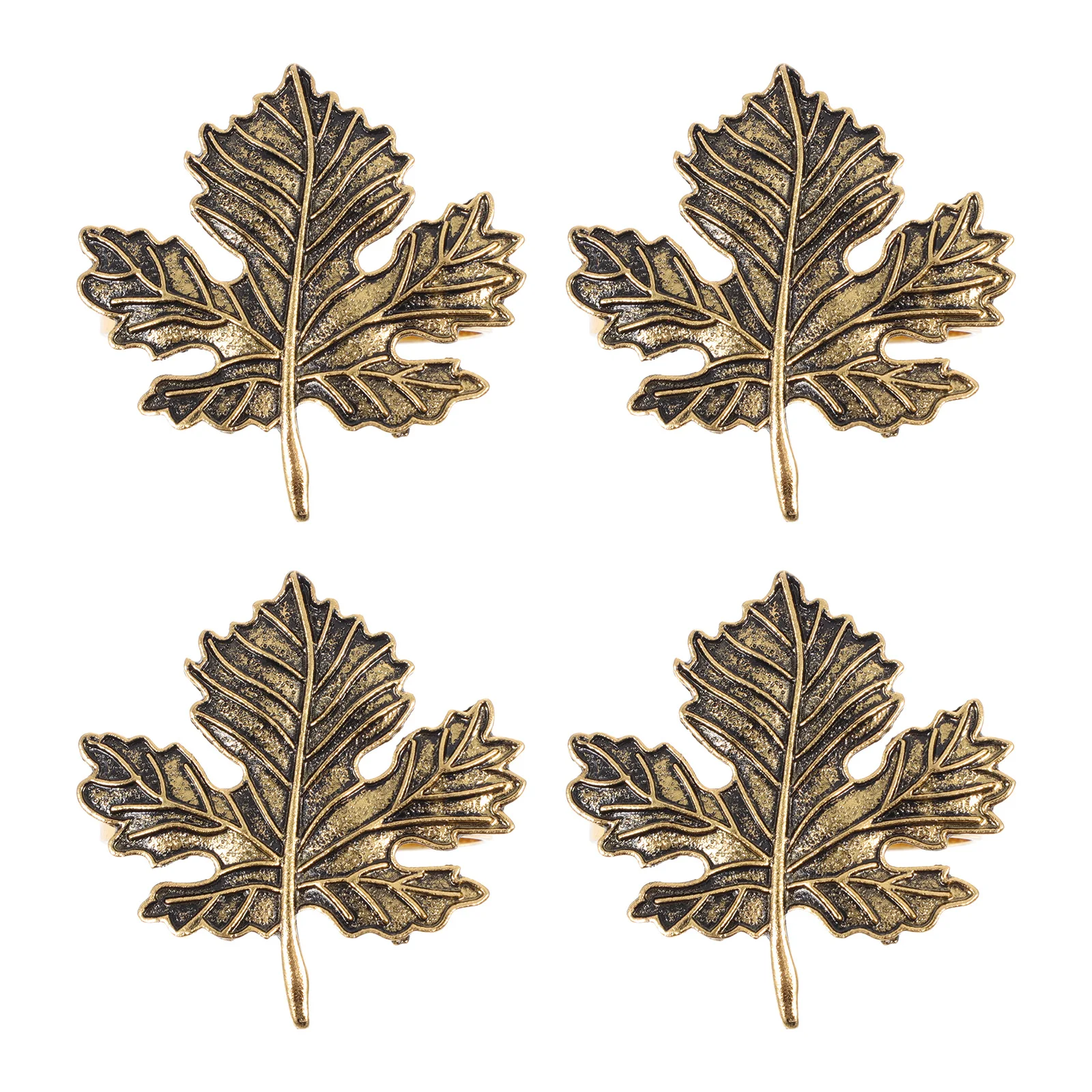

4Pcs Maple Leaf Napkin Buckles Creative Thanksgiving Table Decoration for Weddings Parties Holiday Dinners Festive Napkin Buckle