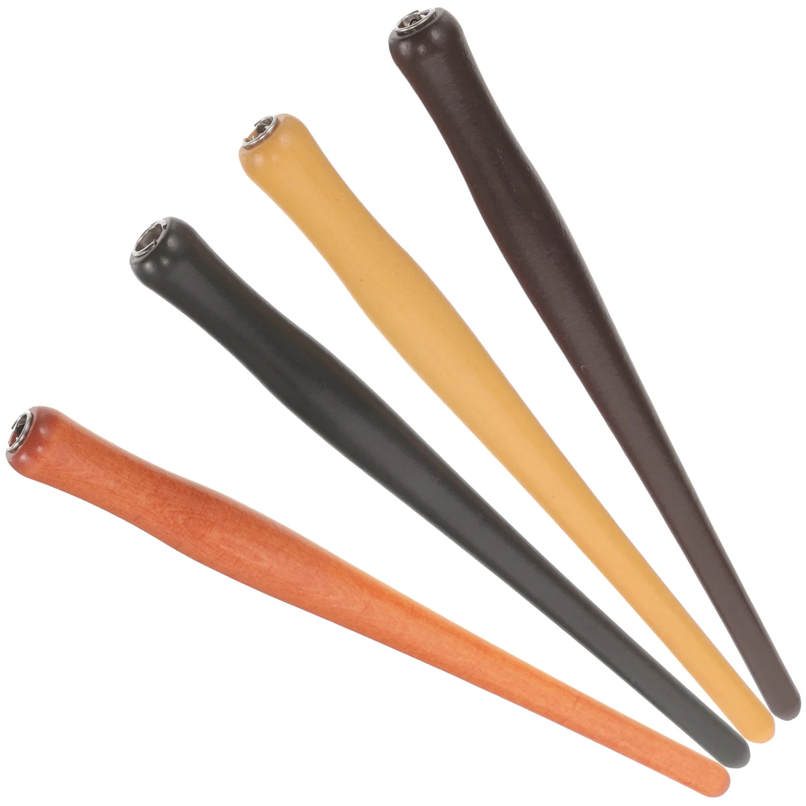 

4 Pcs Writing Accessory Wooden Dip Pen Holder Paint Pens Cartoon Calligraphy Nibs Holders