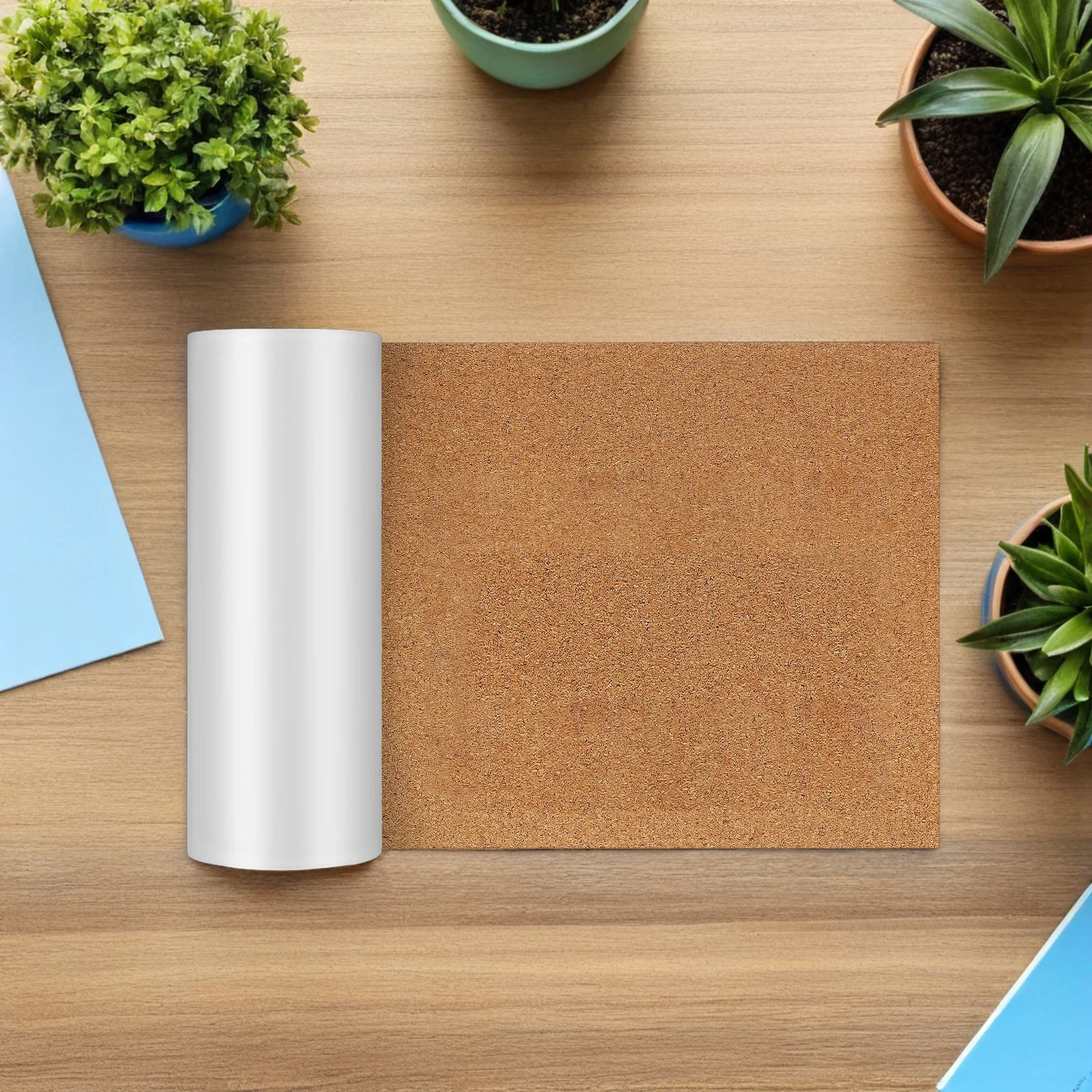 

2 Rolls Cork Notice Board DIY Crafts Self- Adhesive Boards Cute Pads Peel and Stick with Backing Corkboards for Wall Bulletin