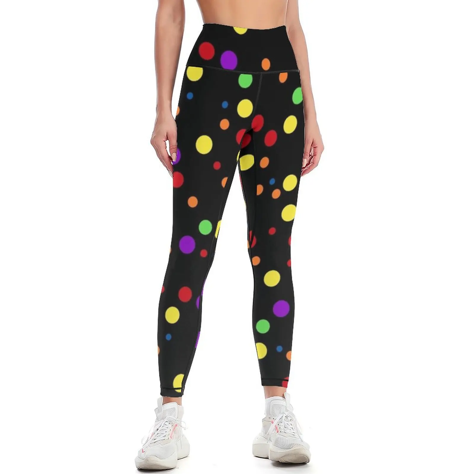 

Multi Color Polka Dots Leggings Jogger pants sport set workout shorts sport pants Womens Leggings