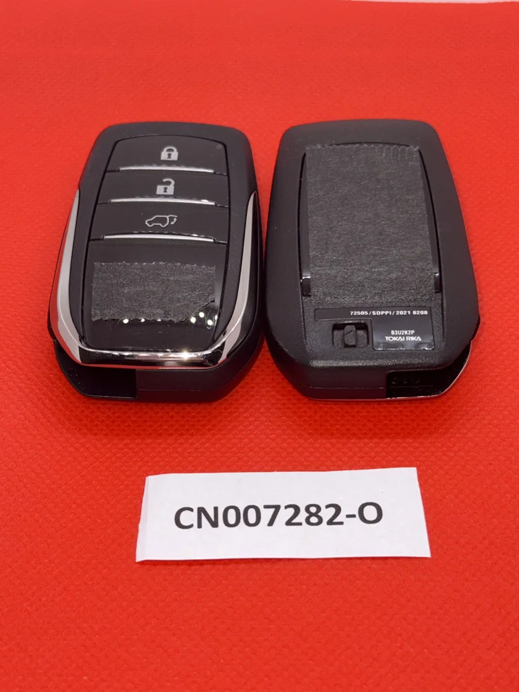 CN007282 OEM FCC B3U2K2P car key Fit for Toyota FORTUNER 434MHZ 3 Button Smart Remote key 0010 BM1EW/0182 Board Number