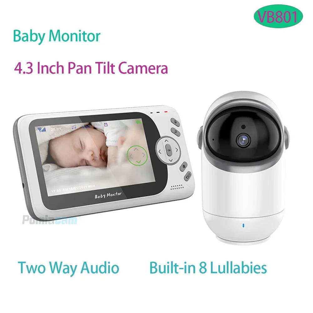 Baby Monitor 4.3 Inch 2.4G Wireless Two Way Audio Night Vision Lullabies260m Transmision Distance Camera Babysitter VB801