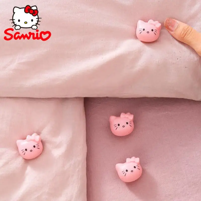 

16 Pcs Kawaii Hello Kitty Quilt Holder Anti-Run Removable Quilt Safety Artifact Reusable Staple Home Hello Kitty Quilt Holder