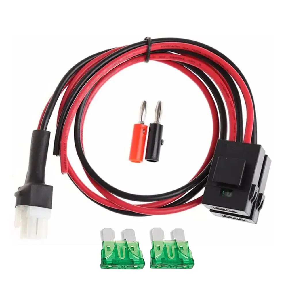 For Alinco 30Amp Radio Cable Ham Radio 1m 3.28ft Power Cord For Transceivers Plastic And PVC Material 16AWG Wire 1m Cable Length