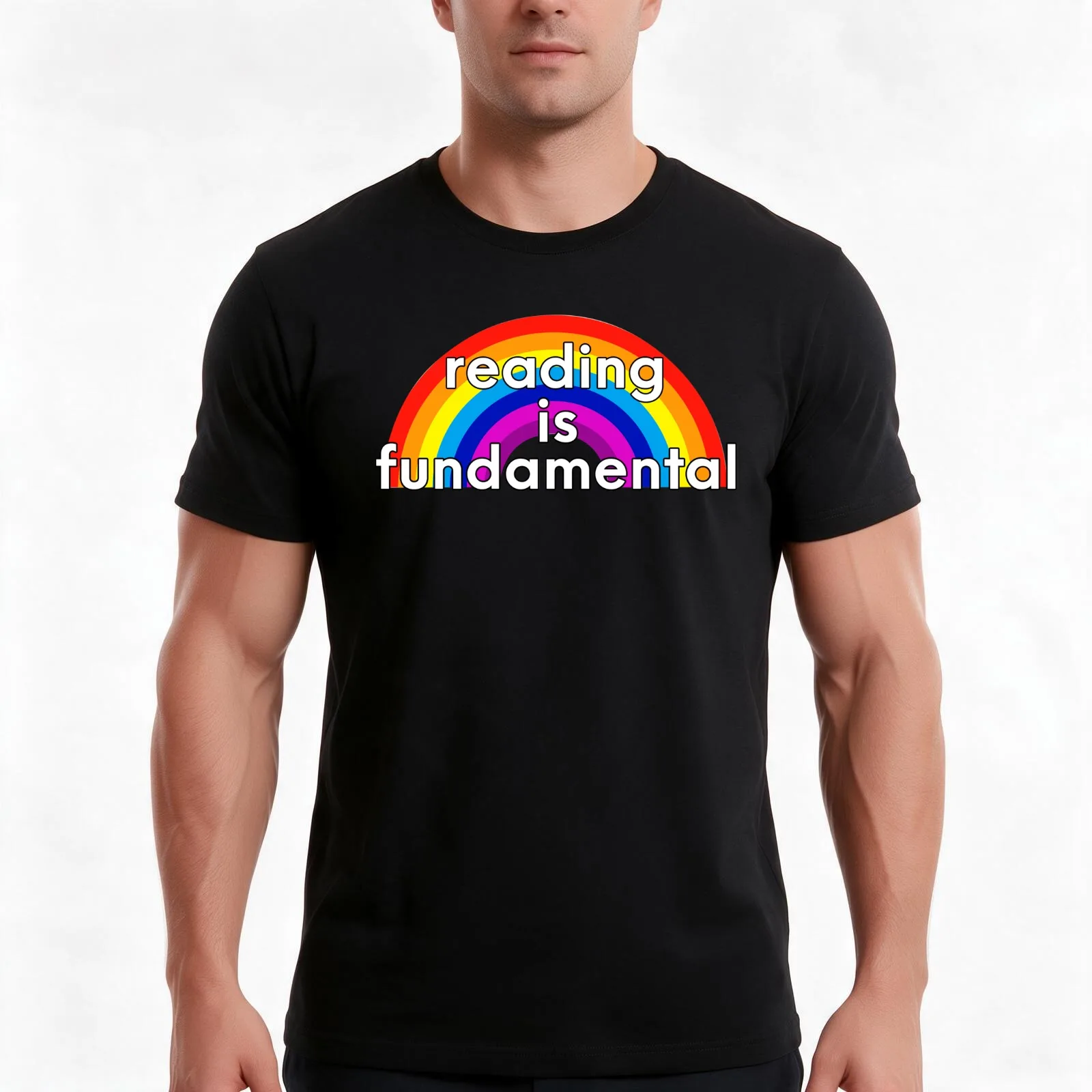 Reading is Fundamental T-Shirt, Summer Casual Cotton Tee, Oversized Streetwear Tops, Vintage Graphic Print, Unisex Men Women
