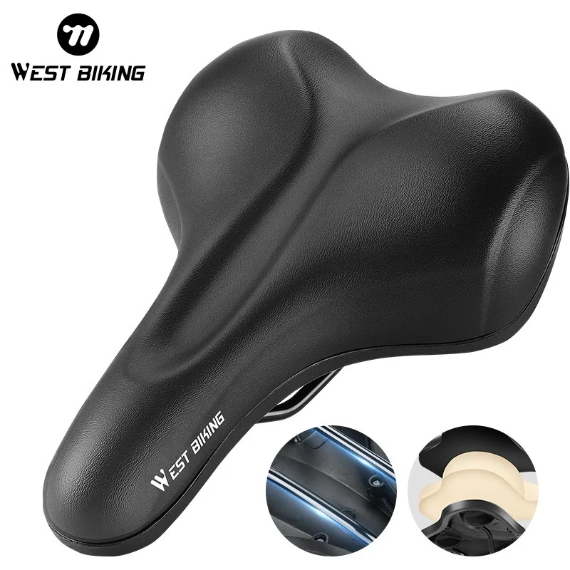 

WEST BIKING Bike Saddle High Elastic Shockproof MTB Road Bicycle Cushion Waterproof Ergonomic Cycling Seat Bike Accessories