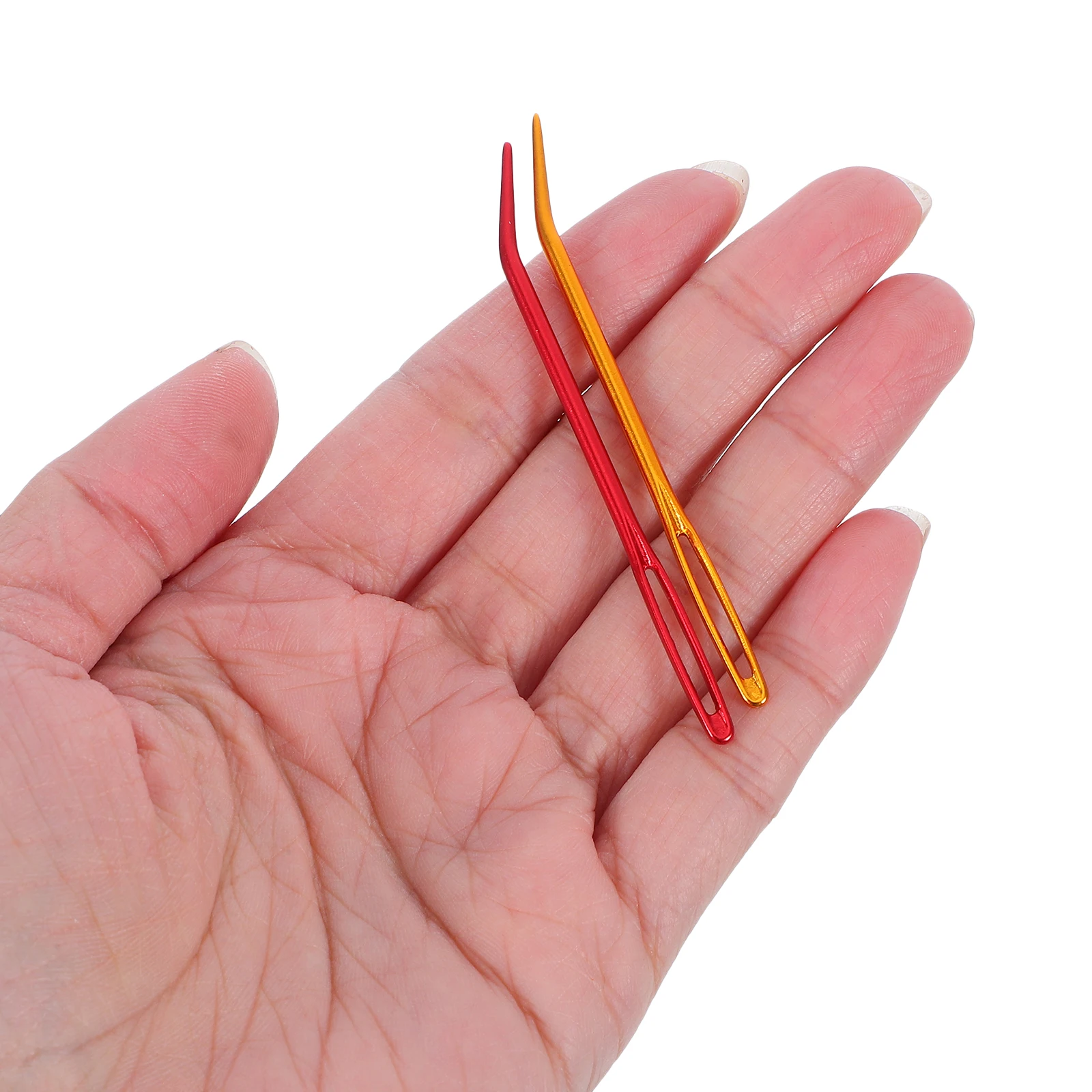

1 set Big Eye Curved Needles Sewing Crochet Kit Aluminum Yarn Tapestry Hooked Knitting Tools Needlework Supplies Hand Embroidery