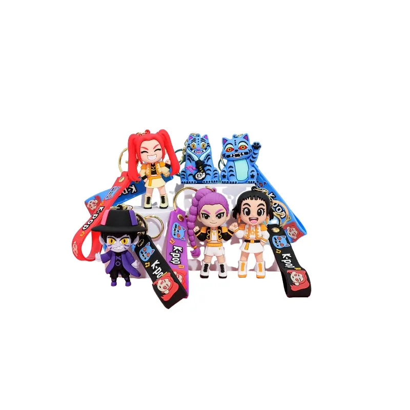 1 قطعة ل KPOP شيطان الصيادين النمر الصغير المفاتيح قلادة الكرتون أنيمي الوحش هانت فتاة حلقة رئيسية حقيبة معلقة الديكور هدية