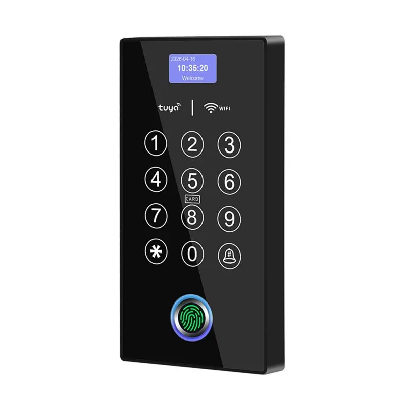 B27B Keypad Fingerprint Access Control Wifi Standalone Rfid Waterproof Backlight Installation Gate Opener Reader
