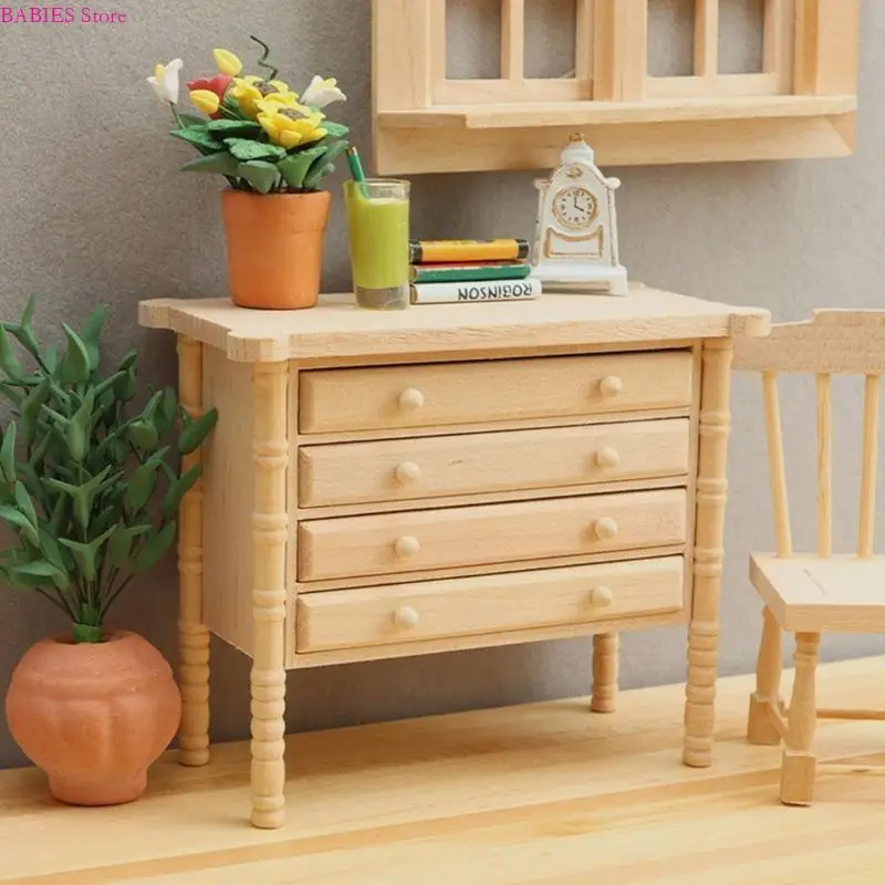 

C9GB Doll House Chest Drawer Model Display Cabinet Toy 1:12 Scale Furniture