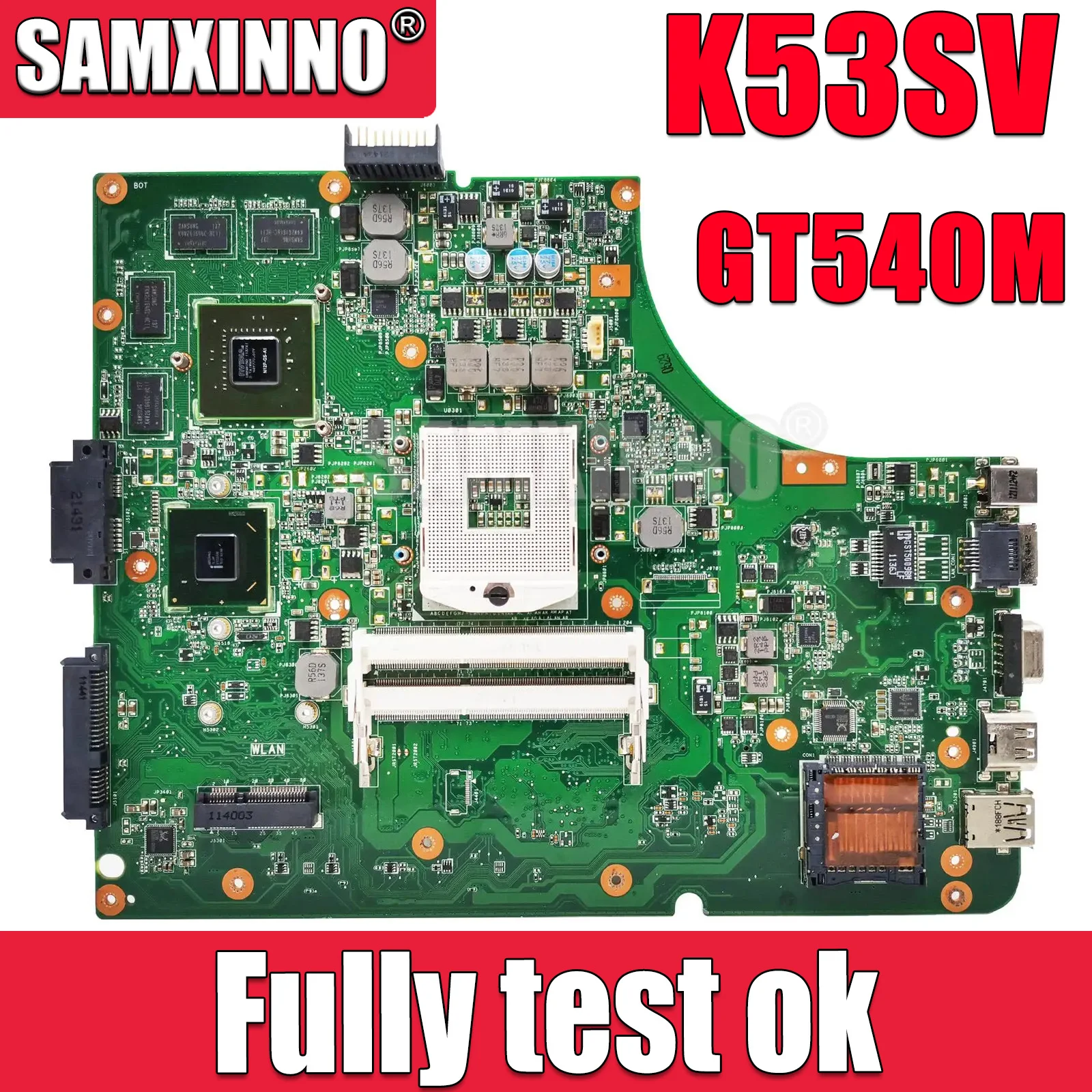 

K53SV Laptop Motherboard For ASUS K53SJ K53SM K53SC K53S X53S A53S Notebook Motherboard GT540M HM65 DDR3