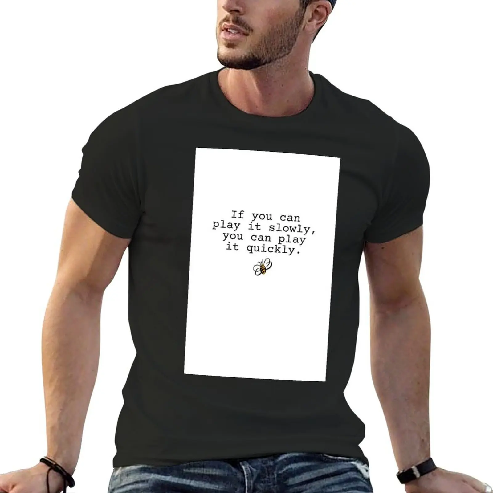 Two set violin - if you can play it slowly, you can play it quickl T-Shirt Blouse customs men workout shirt