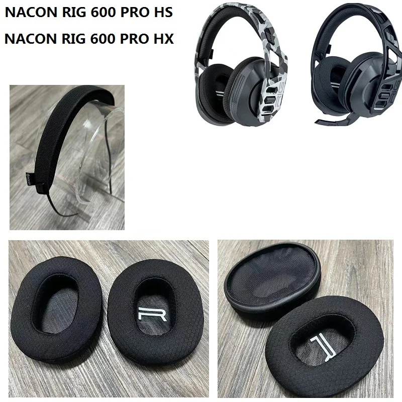 100% 플랜트로닉스 NACON RIG 600 PRO HS HX 게임용 정품 이어 패드, 헤드폰 교체 귀마개 이어 베개 예비 부품