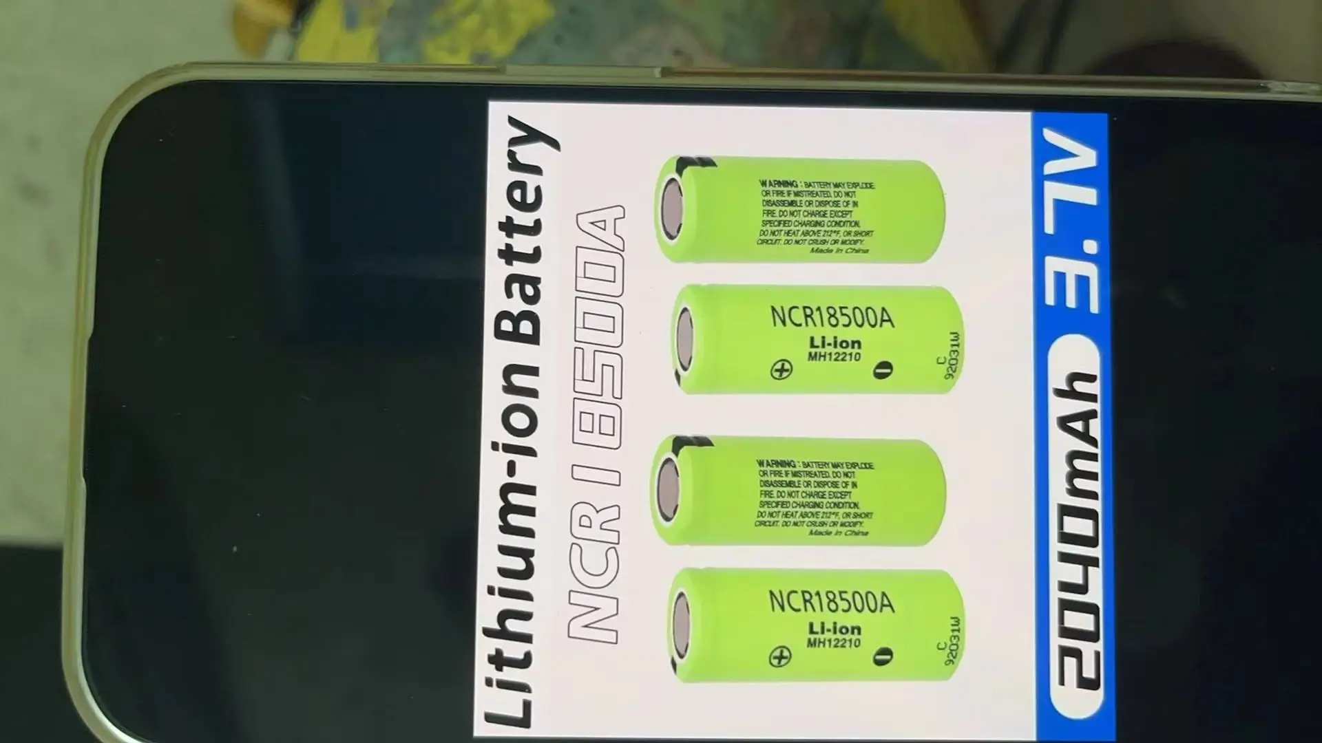 

2025 100% Original New High-Quality For Panasonic NCR18500A 3.7V 2040mAh Suitable for Toy flashlight etc battery replace